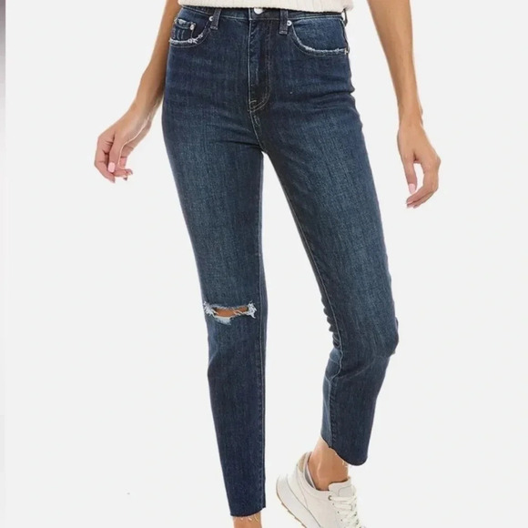 PISTOLA Distressed Skinny Ankle Jeans Size 30 Dark Wash Denim - Picture 1 of 16